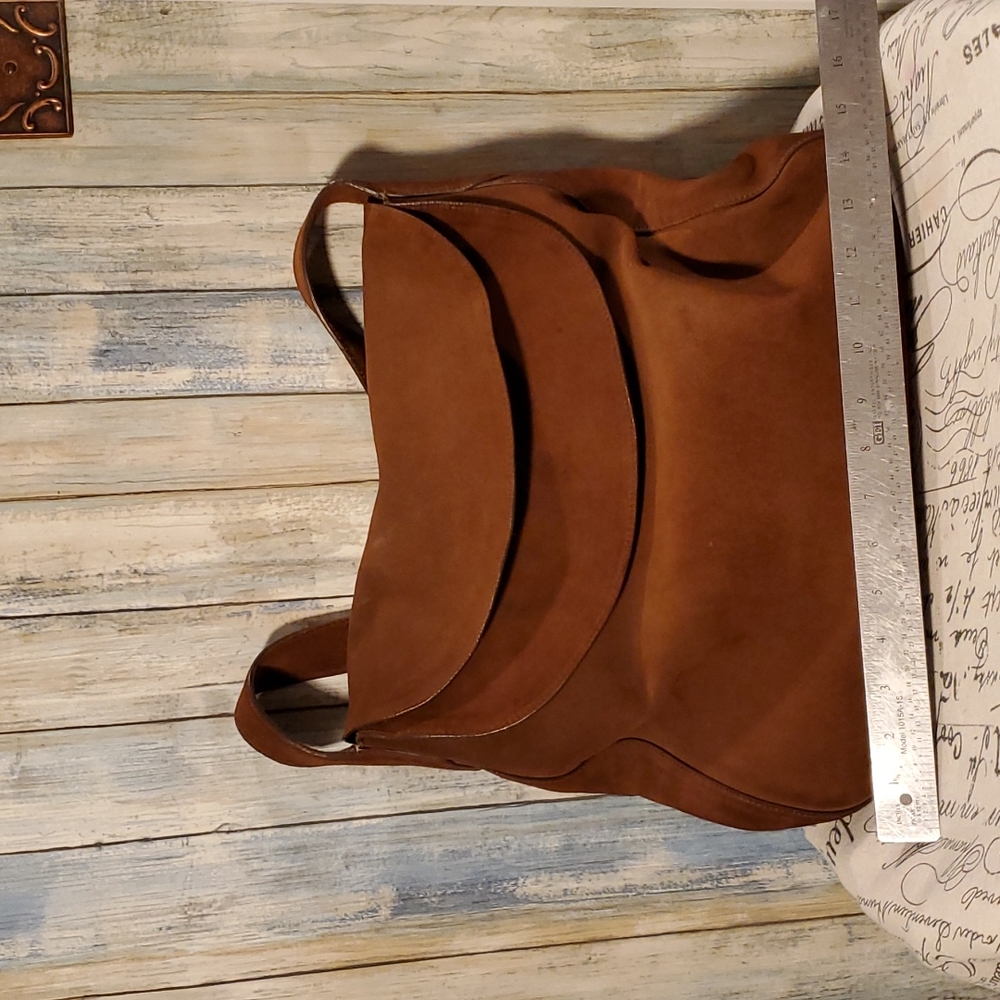 PRADA Double Flap Hobo suede